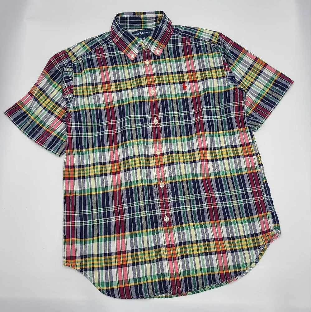 Ralph Lauren boys' short-sleeved button down shirt size 12